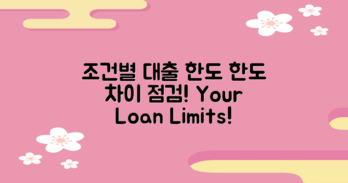 조건별 대출 한도 차이