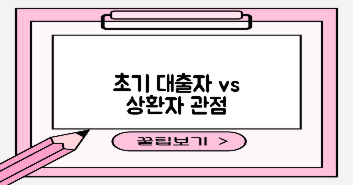 초기 대출자 vs 상환자 관점
