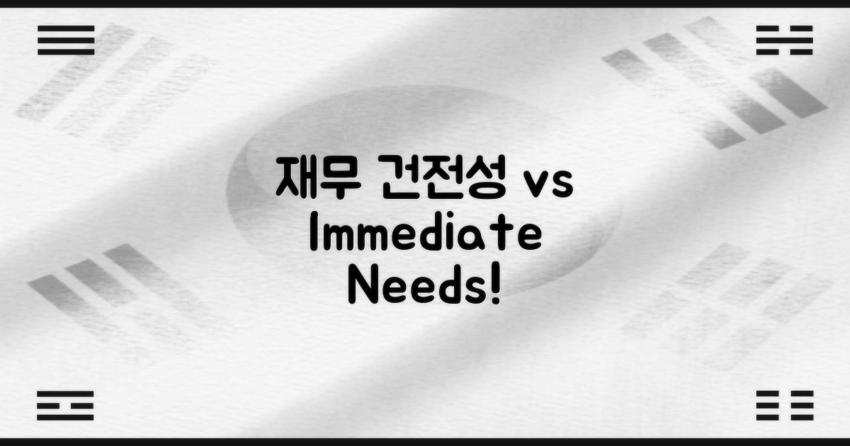 재무 건전성 vs 즉각적 필요