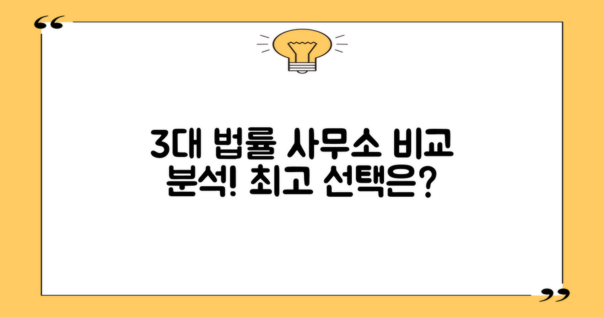 3대 법률 사무소 비교 분석