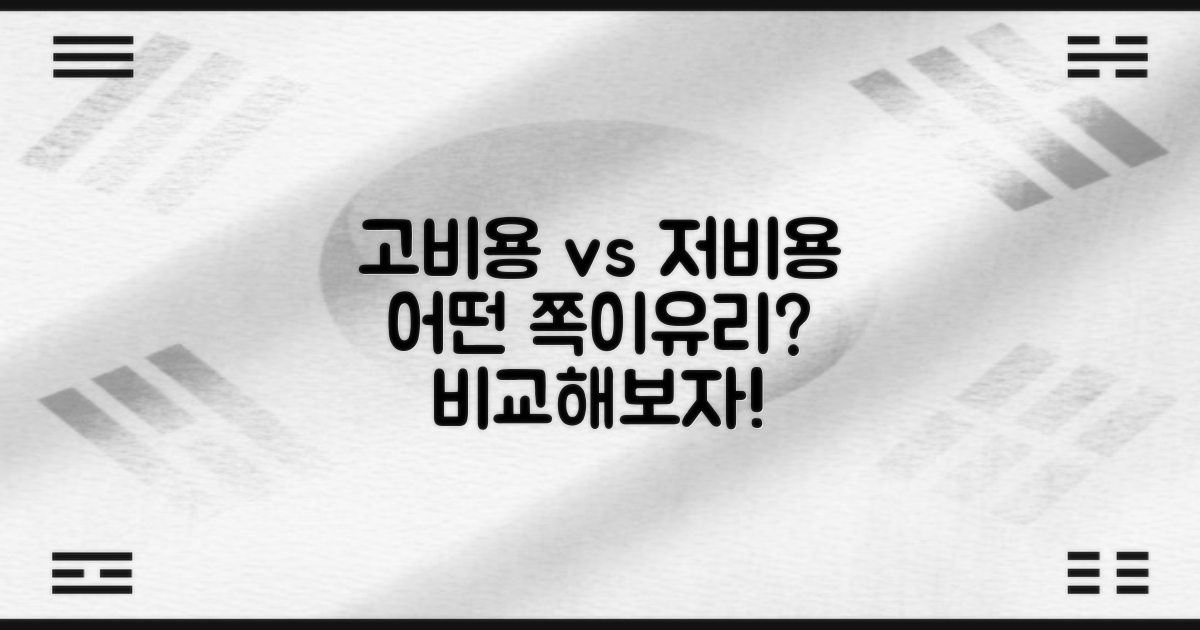 고비용 vs 저비용 비교