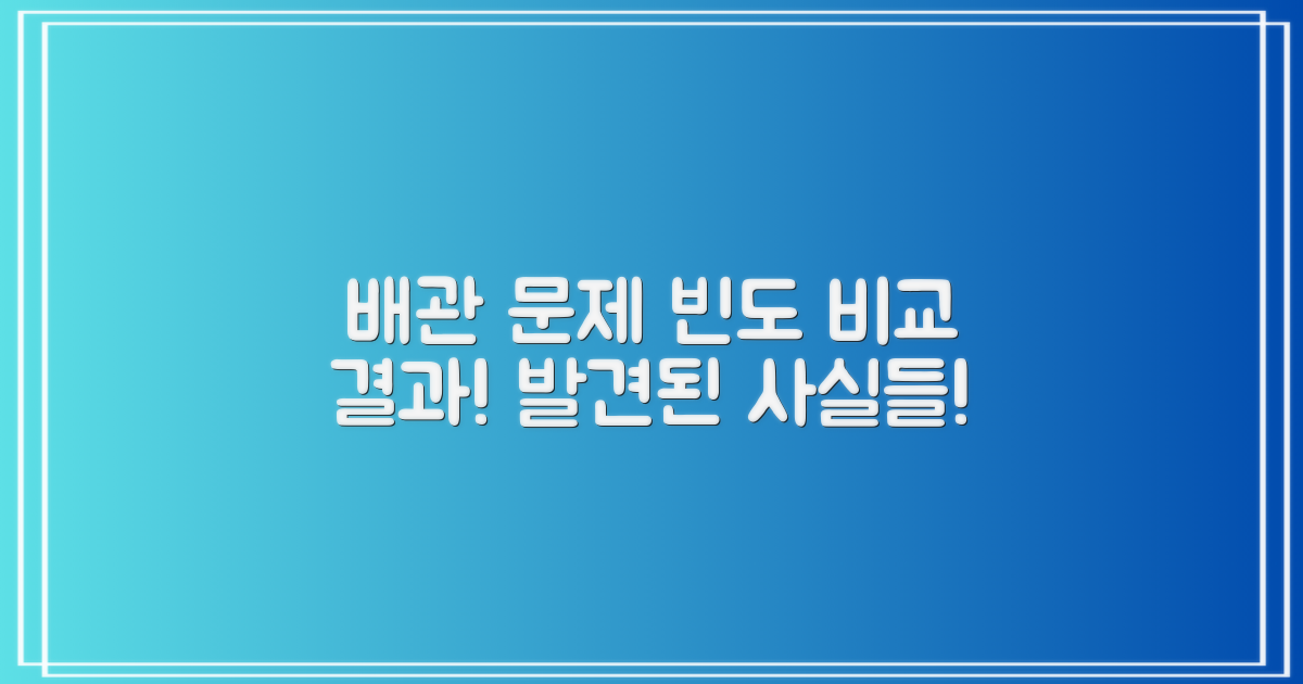 배관 문제의 빈도 비교