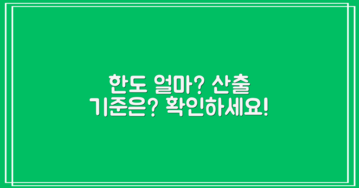 얼마나 나올까? 한도 산출 기준