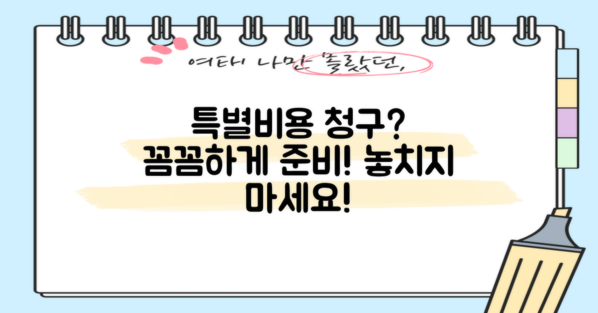 특별비용 청구, 꼼꼼히 준비하세요!